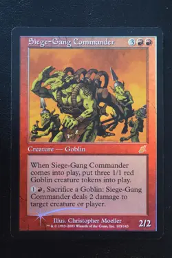 Magic The Gathering MTG SIEGE-GANG COMMANDER FOIL Scourge MP Moderately Played - Image 1