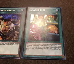 Yugioh - 2x Shared Ride LVAL-EN070 & Mistaken Arrest CORE-EN065, Secret Rare, NM - Image 4