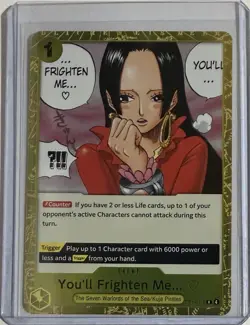 One Piece The Azure Sea’s Seven YOU’ll Frighten Me…❤ Rare Gold Foil OP14-118 - Image 1