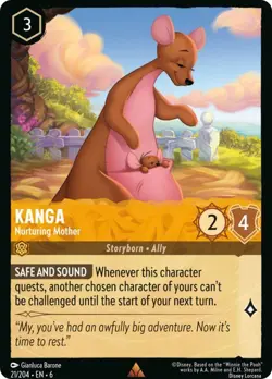 Kanga - Nurturing Mother - Azurite Sea #21 - Pooh & Friends - Lorcana - NM - Image 1