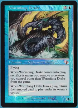 Wormfang Drake FOIL Judgment NM Blue Common MAGIC MTG CARD (ID# 390136) ABUGames - Image 1