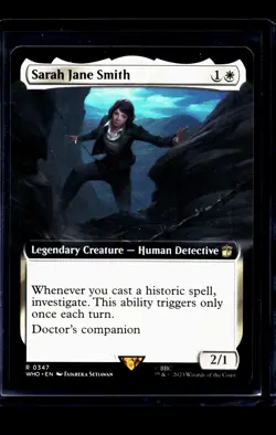 2023 MTG Magic the Gathering WHO Doctor Who Extended Art #347 Sarah Jane Smith - Image 1
