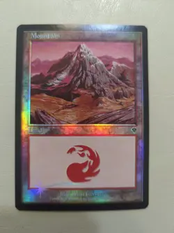 Mtg Invasion Mountain Foil 343 Never Played - Image 1