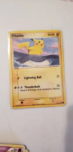 Pikachu 12/17 Pop Series 5 Promo Non Holo Vintage Pokemon TCG Card - Image 1