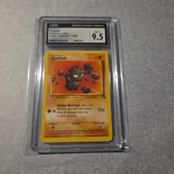 Pokemon TCG Geodude Fossil 47/62 Regular 1999 Base Set CGC 9.5 - Image 1