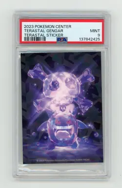 Terastal Gengar Sticker PSA 9 MINT 2023 Pokemon Center - Image 1