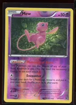 Mew Reverse Holo Rare 29/124 Ex/NM XY Fates Collide Pokemon - Image 1