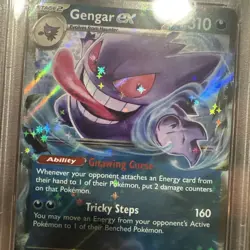 GENGAR EX 2024 POKEMON TEMPORAL FORCES DOUBLE RARE 104/162 MINT PSA 9 - Image 3