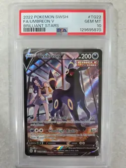 PSA GEM MT 10 2022 POKEMON SWSH GA/UMBREON V BRILLIANT STARS #TG22 - Image 1