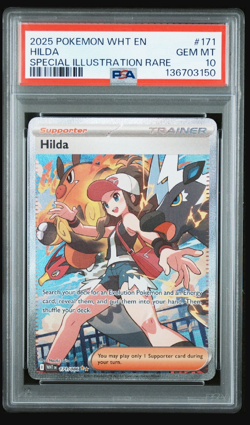 Pokemon TCG - Hilda - 171/086 - White Flare - Special Illustration Rare -PSA 10 - Image 1
