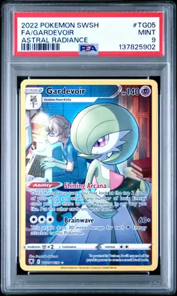 2022 POKEMON SWORD & SHIELD ASTRAL RADIANCE #TG05 FULL ART/GARDEVOIR PSA 9 - Image 1