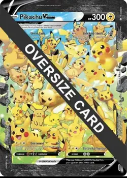 Pokemon TCG Pikachu V-Union Holo Oversized Promo Card SWSH140 300HP Lightning - Image 1