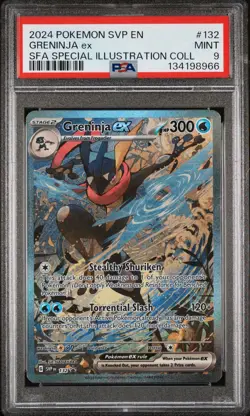 2024 Pokemon Greninja Ex Black Star #132 SFA Special Illustration - PSA 9 - Image 1