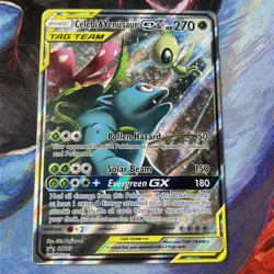 Celebi and Venusaur GX Tag Team *HOLO* Rare PROMO SM167 Pokemon TCG Near Mint - Image 1