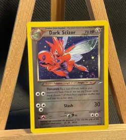 Dark Scizor #9/105 Neo Destiny Pokemon Vintage WOTC HUGE SWIRL - LP+ - Image 1