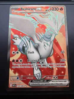 Pokemon TCG Reshiram ex Ultra Rare SV: White Flare 158/086 NM - Image 1
