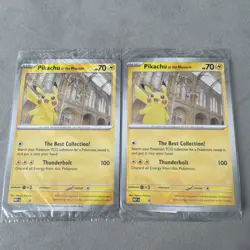 Pokemon National History Museum NHM Pikachu Jumbo Promo Sealed x 2 Bundle - Image 1