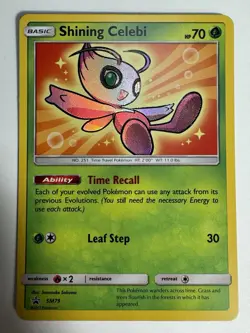 Shining Celebi - SM79 Black Star Promo 2017 LP English Pokemon Card - Image 1