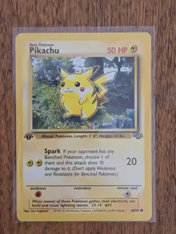 Pokemon TCG Red Cheeks Pikachu 60/64 Jungle 1st Edition LP - Image 1