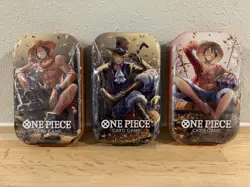 One Piece TCG Tin Pack Set Vol. 2 (TS-02, OP13) New Factory Sealed Set Of 3 - Image 1