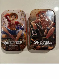 One Piece Card Game Mini-Tin Pack Set Vol.2 New Sealed Lot of 2 Ace, Sabo, Luffy - Image 1
