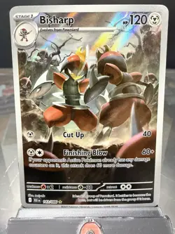 Bisharp 143/086 Pokemon TCG SV Black Bolt Illustration Rare Holo Card - Image 1