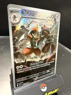 Bisharp 143/086 Pokemon TCG SV Black Bolt Illustration Rare Holo Card - Image 3