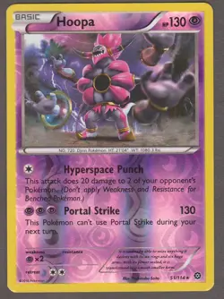Hoopa 51/114 XY Steam Siege Reverse Holo Rare Psychic Pokemon Card 2016 LP - Image 1