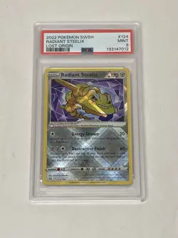 2022 Pokemon Lost Origin Radiant Steelix #124/196 Mint PSA 9 Card Collect Shiny - Image 1