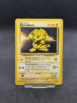 Electabuzz 20/102 Rare Base Set Pokemon Card WOTC Played - Image 1