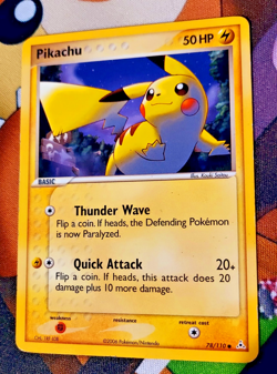Pokemon Pikachu Holon Phantoms Card #78/110 MP 2006 - Image 1