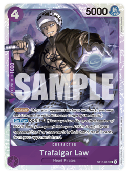 ST10-010 Trafalgar Law : Super Rare Foil English One Piece TCG Card - Image 1