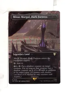 MTG SkeenAB Minas Morgul Dark Fortress BORDERLESS FOIL from LTC. NM. - Image 1