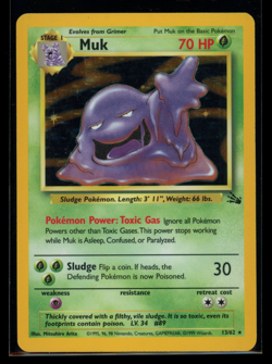 1999 Pokemon Fossil Holo #13 Muk - Image 1