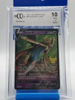 2021 Pokemon Celebrations - #16 Zacian V 016/025 - URR Gem Mint BCCG 10 - Image 1