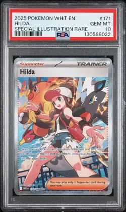 2025 Pokemon WHT EN Hilda PSA 10 GEM FULL ART SPECIAL ILLUSTRATION RARE SIR #171 - Image 1