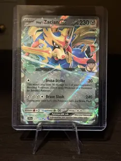 Hops Zacian EX 111/159 Double Rare Pokemon TCG Half Art Journey Together Holo NM - Image 1
