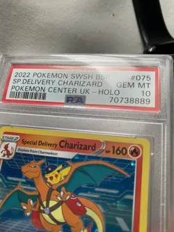 Pokemon Special Delivery Charizard UK Holo Promo SWSH075 PSA 10 - Image 4