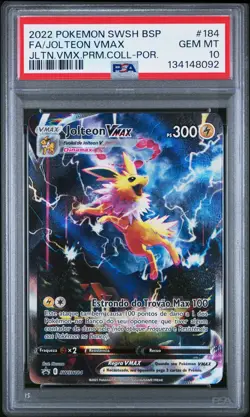 2022 POKEMON SWSH BLACK STAR PROMO #184 FULL ART/JOLTEON VMAX PSA 10 - Image 1