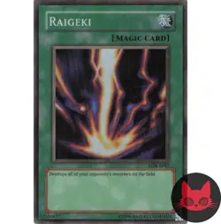 Yugioh Raigeki LOB-E042 Super Rare MP - Image 1