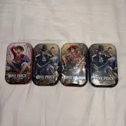 Lot of (4) - One Piece Tin Pack Set Vol 2 | OP-13 Factory Sealed Fast Shipping - Image 1