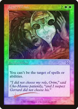 Ivory Mask FOIL Mercadian Masques PLD White Rare MAGIC MTG CARD ABUGames - Image 1
