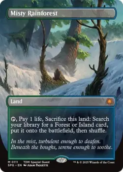 Misty Rainforest (Borderless) -Foil Near Mint MTG Special Guests - Image 1