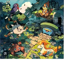 Pokemon Linking Art English Set (6 cards) 2025 Ayaka Ozaki Reverse Holo - Image 1
