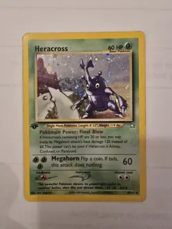Heracross 6/111 Neo Genesis 1st Edition Holo Rare Pokemon TCG Card - Image 2