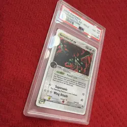 2003 Pokemon Aerodactyl EX Sandstorm Holo Card 94 PSA 8 - Image 3