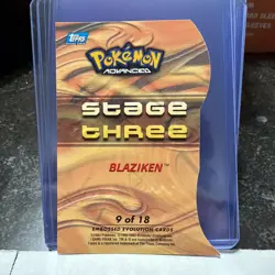 [NM-LP] 2003 Topps Advanced Blaziken #9 Die Cut Card - Image 2