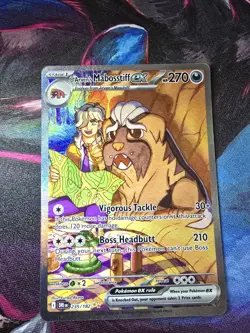 Pokemon TCG Arven's Mabosstiff EX #235/182 Sv10: Destined Rivals SAR - Image 1