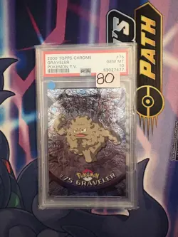 2000 TOPPS CHROME POKEMON T.V. #75 GRAVELER PSA 10 - Image 1