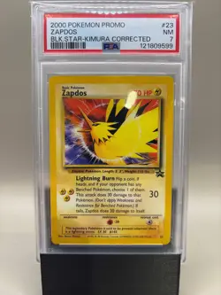 PSA 7 Near Mint - Zapdos #23 Pokemon Promo Black Star Kimura Corrected, Graded - Image 1